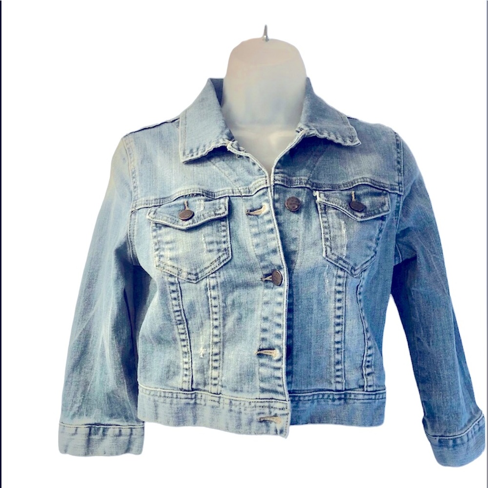 I Love H81 Juniors Denim Jacket